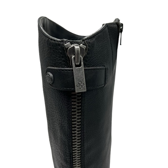Arturo Chiang Falicity Black Leather Knee High Zip Riding Boots Size 7.5M - Picture 5 of 8